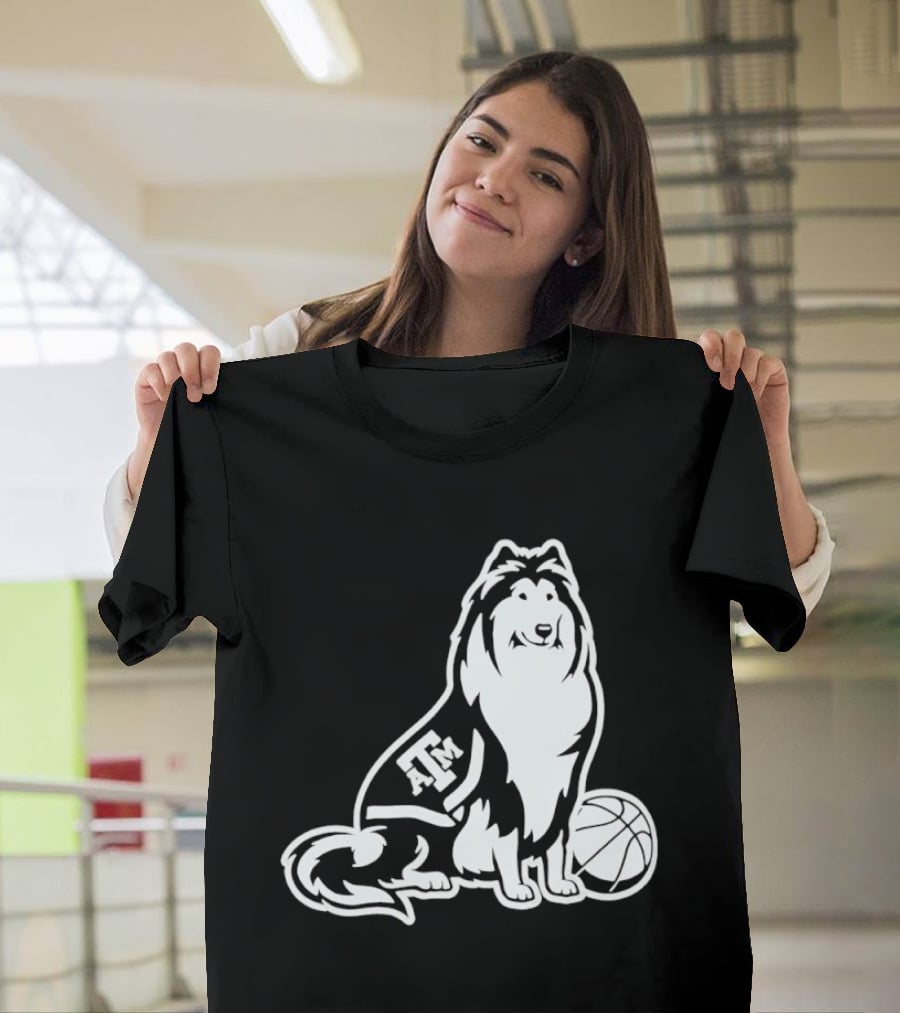 Texas A&M Reveille Basketball Mascot Aggies T-Shirt