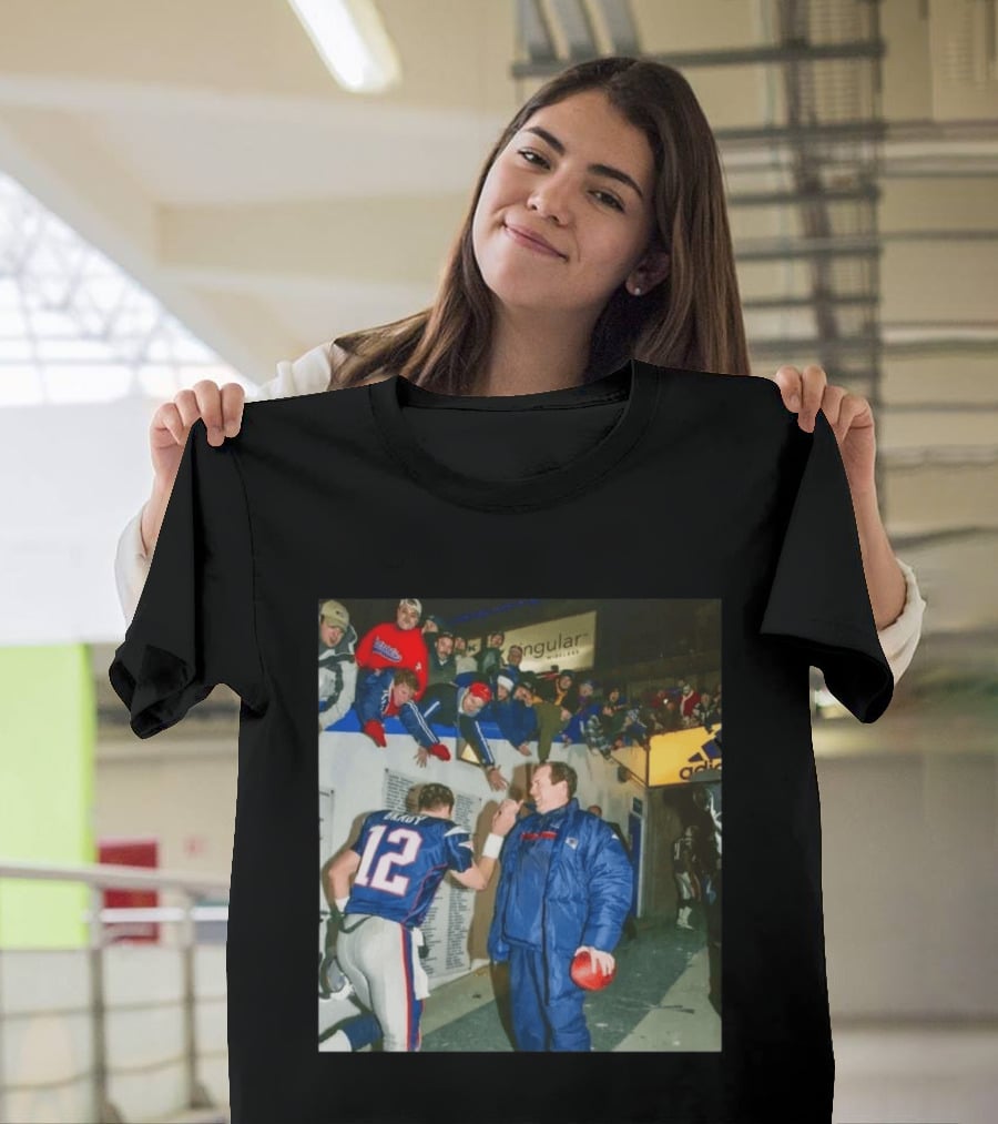Tom Brady Bill Belichick High Five NFL Patriots 2001 2026 Fan Celebration T-Shirt