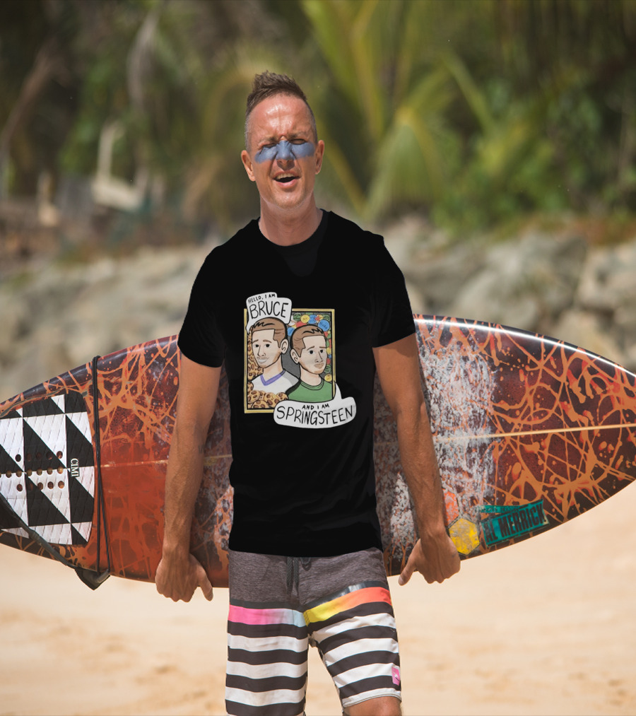 Bruce And Springsteen Hello I Am Tom Grossi T-Shirt