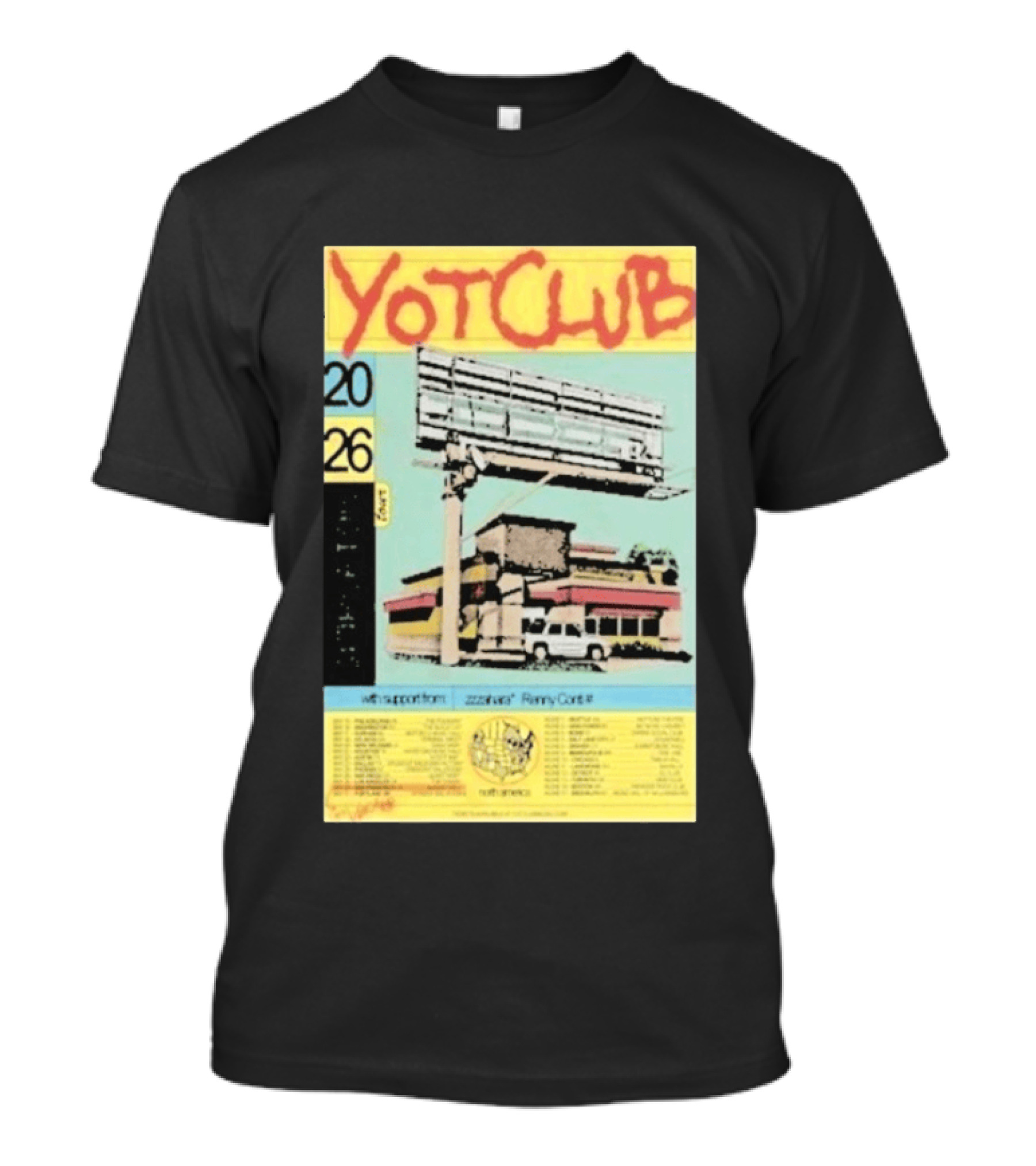 Yot Club 2026 Spring Tour North America Dates With Support From Zzzahara Remy Carr T-Shirt