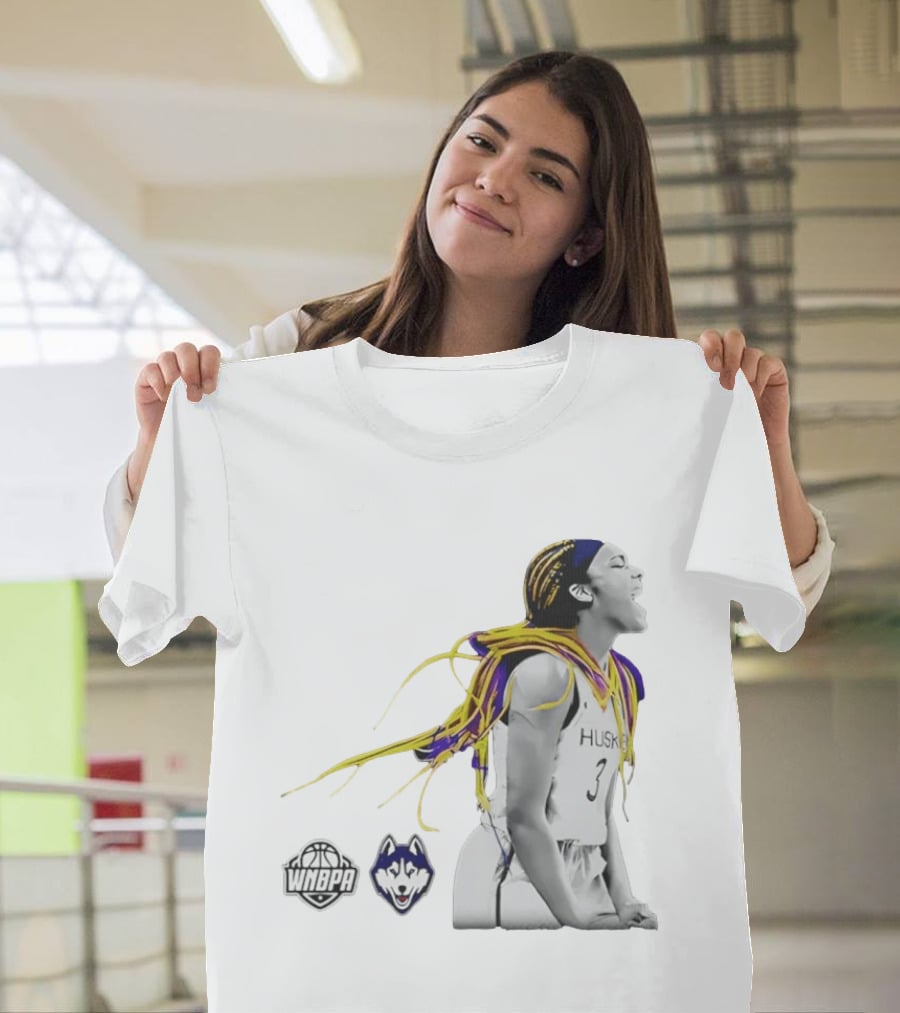 Aaliyah Edwards UConn Huskies WNBPA Athlete With Vibrant Hair T-Shirt