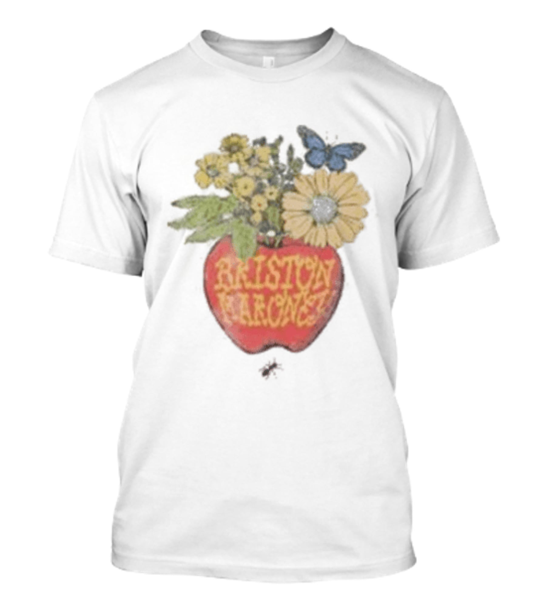 Briston Maroney Apple Flowers And Butterfly T-Shirt