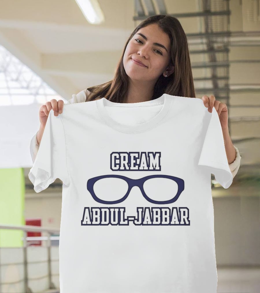 Cream Abdul Jabbar Glasses T-Shirt