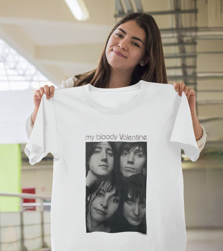 My Bloody Valentine Kevin Shields Bilinda Butcher Colm O'Ciosoig Deb Googe Vintage Band Photo T-Shirt