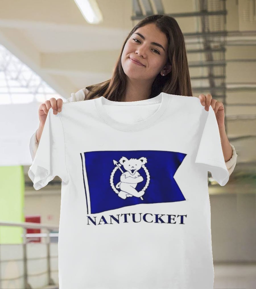Nantucket Flag Grateful Dead Dancing Bear T-Shirt