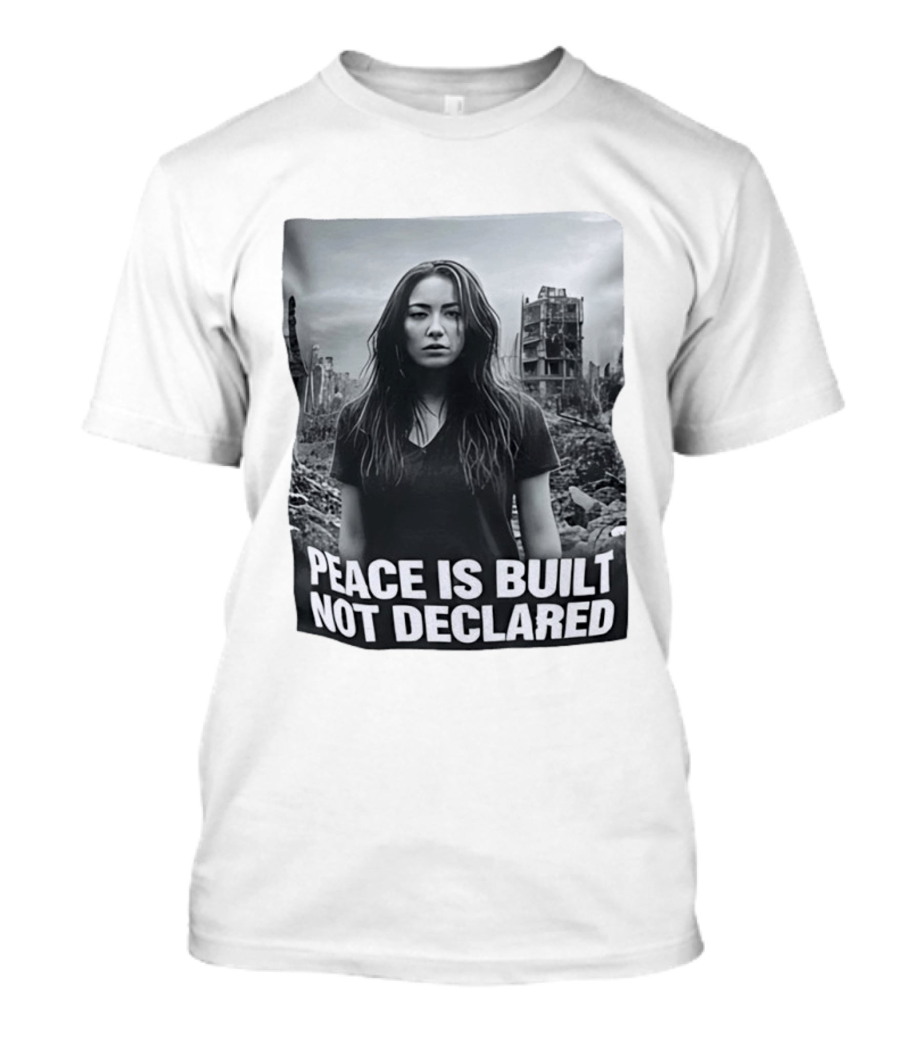 Peace Is Built Not Declared Urban Landscape T-Shirt