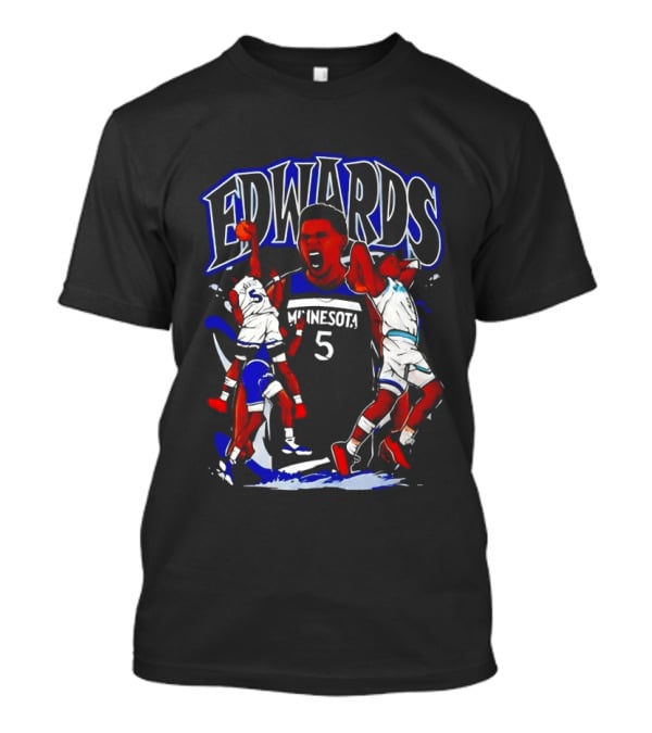 Edwards Minnesota 5 Anime Basketball Sports T-Shirt