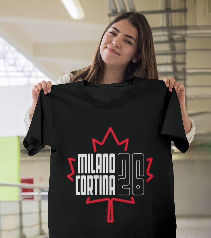 Canada Maple Leaf Milano Cortina 26 Hockey Concept T-Shirt