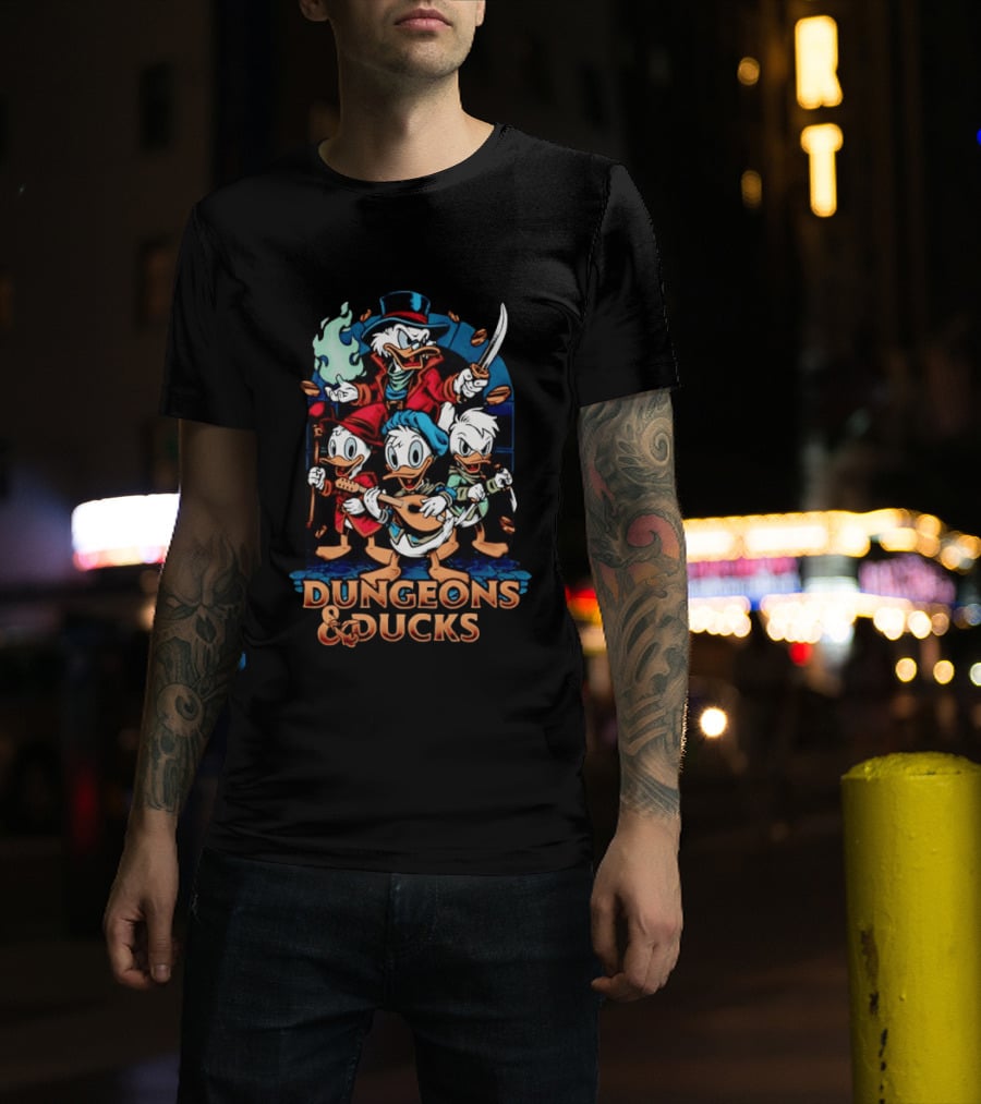 Dungeons And Ducks Scrooge McDuck Adventurers Fantasy T-Shirt