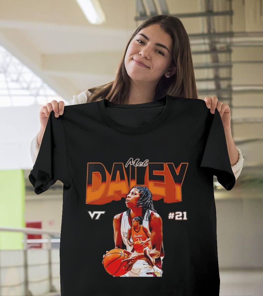 Mel Daley 21 VT Hokies Women's Basketball T-Shirt