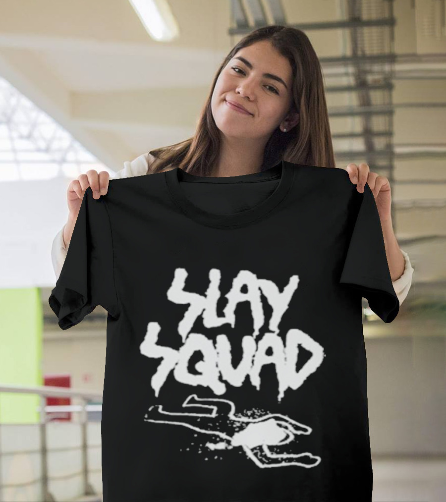 Slay Squad Do Not Cross Outline Stencil T-Shirt