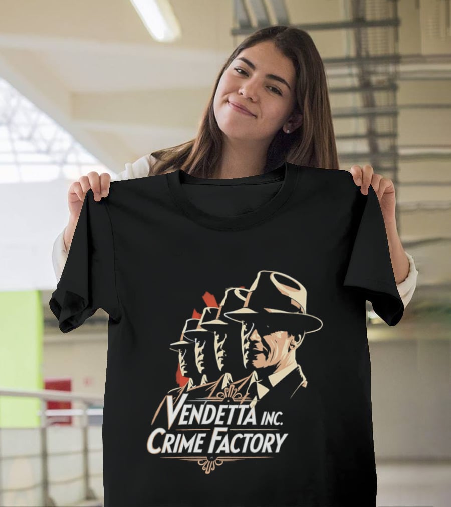 Vendetta Inc Crime Factory Classic Mafia Fedora T-Shirt