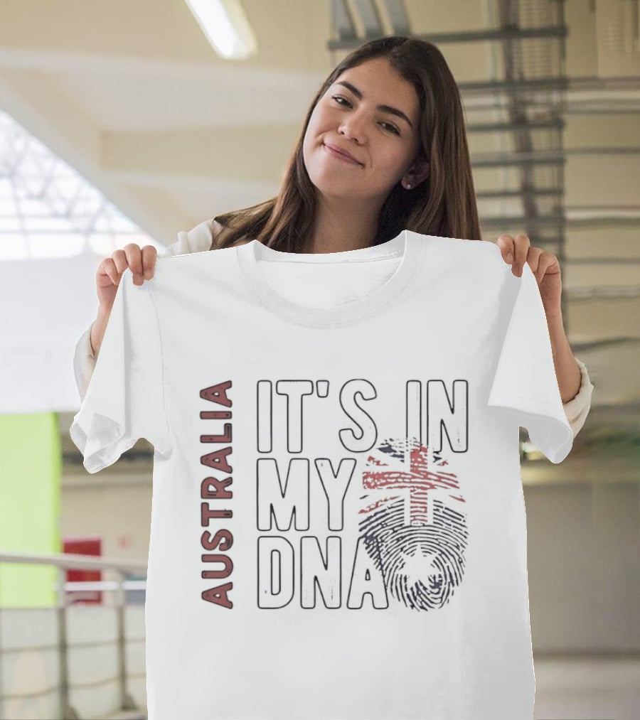 Australia It's In My DNA Fingerprint Flag T-Shirt