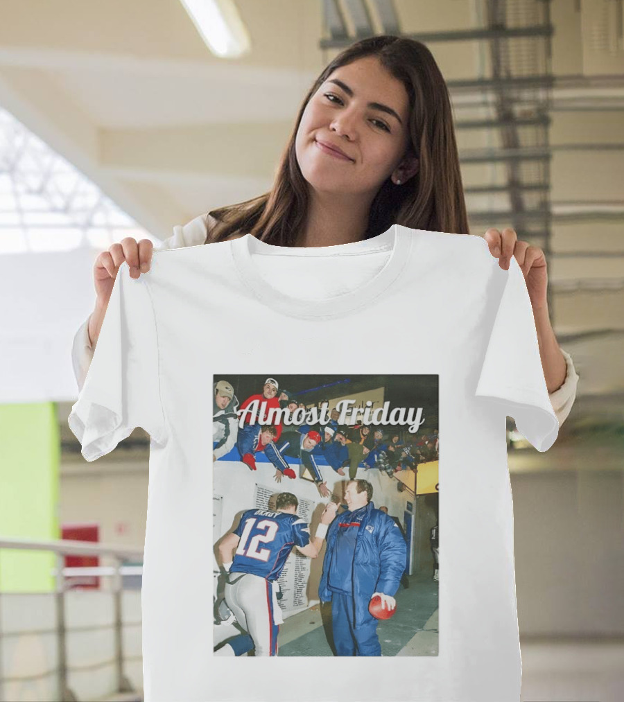Almost Friday Bill And Tom Football Celebration Patriots 12 T-Shirt