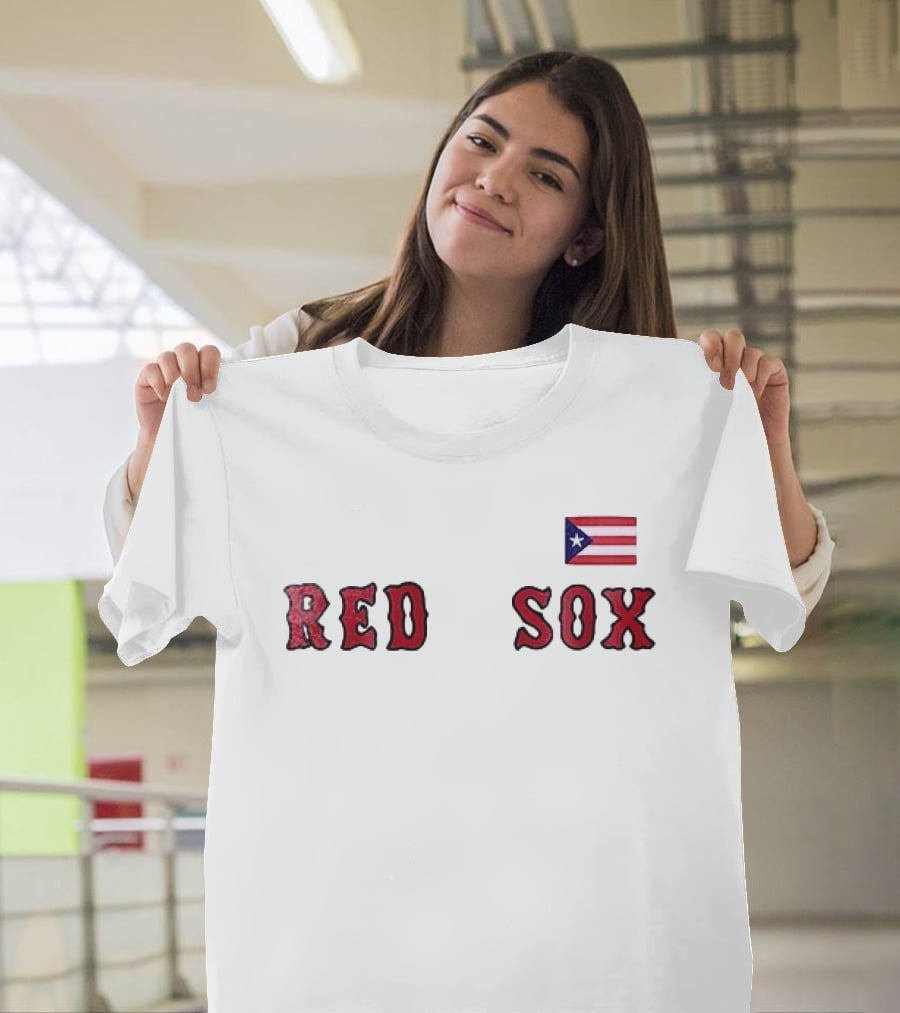 Boston Red Sox Puerto Rican Flag Red Sox T-Shirt