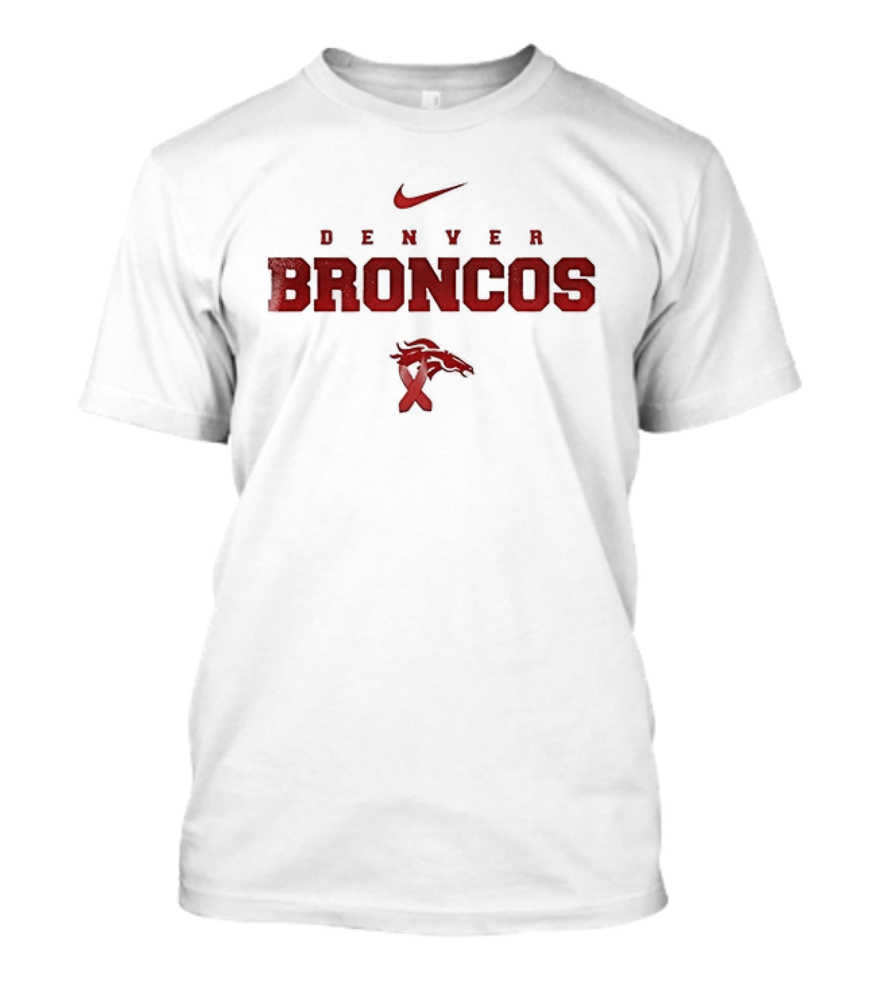 Denver Broncos February Red Nike American Heart Month T-Shirt