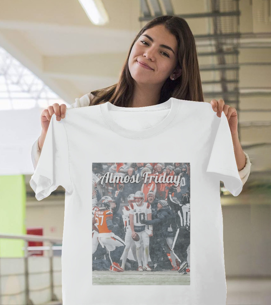 Almost Friday Snow Football Game T-Shirt