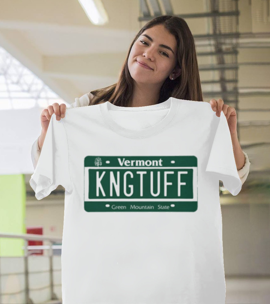 Vermont KNGTUFF License Plate T-Shirt