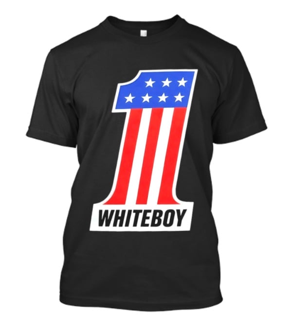Number 1 Whiteboy Stars Stripes USA Flag T-Shirt