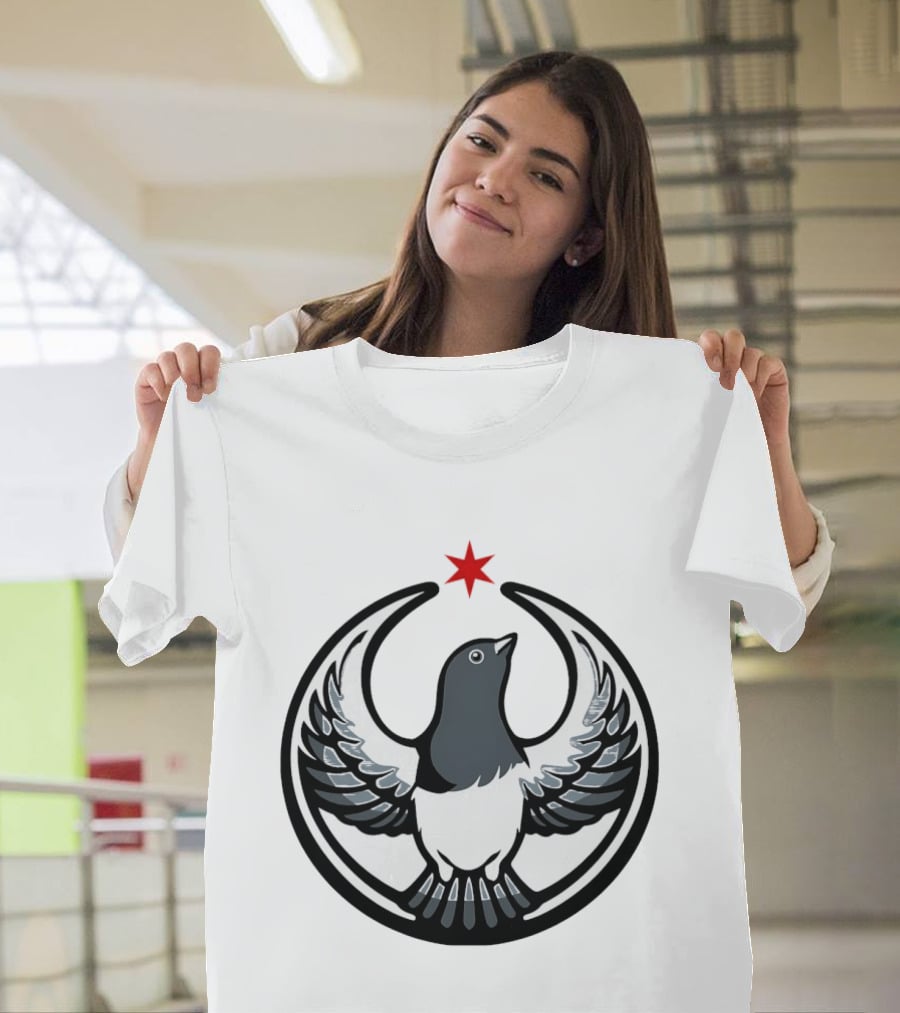Rebel Pigeon Alliance Symbol With Star And Wings T-Shirt