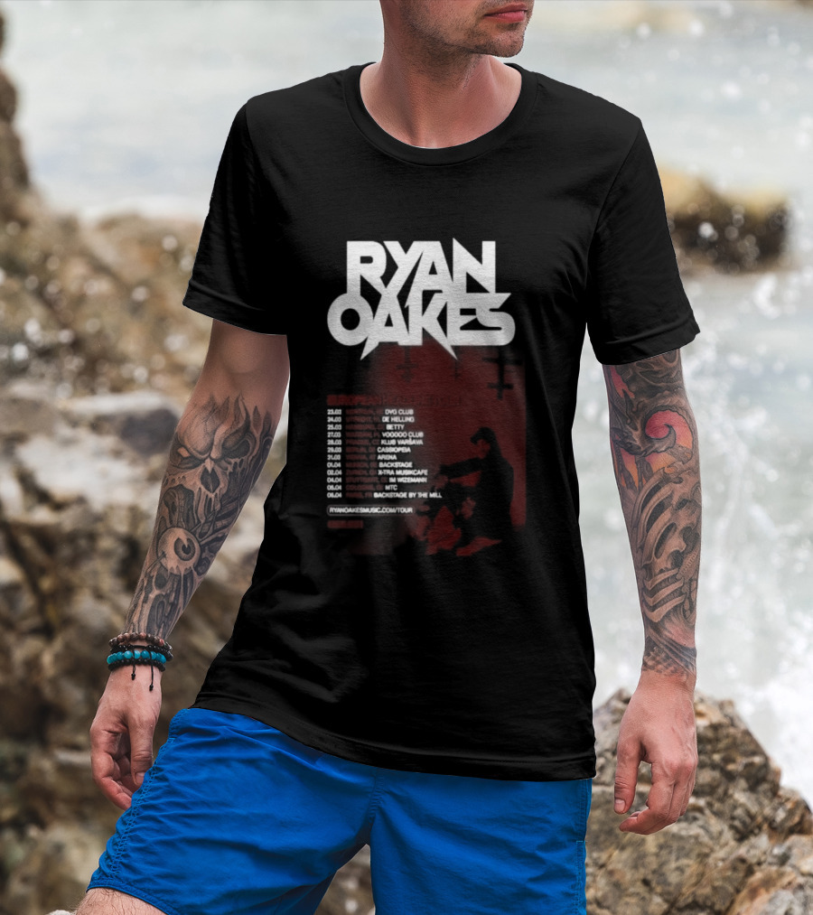 Ryan Oakes European Headline Tour 2026 Locations And Dates T-Shirt
