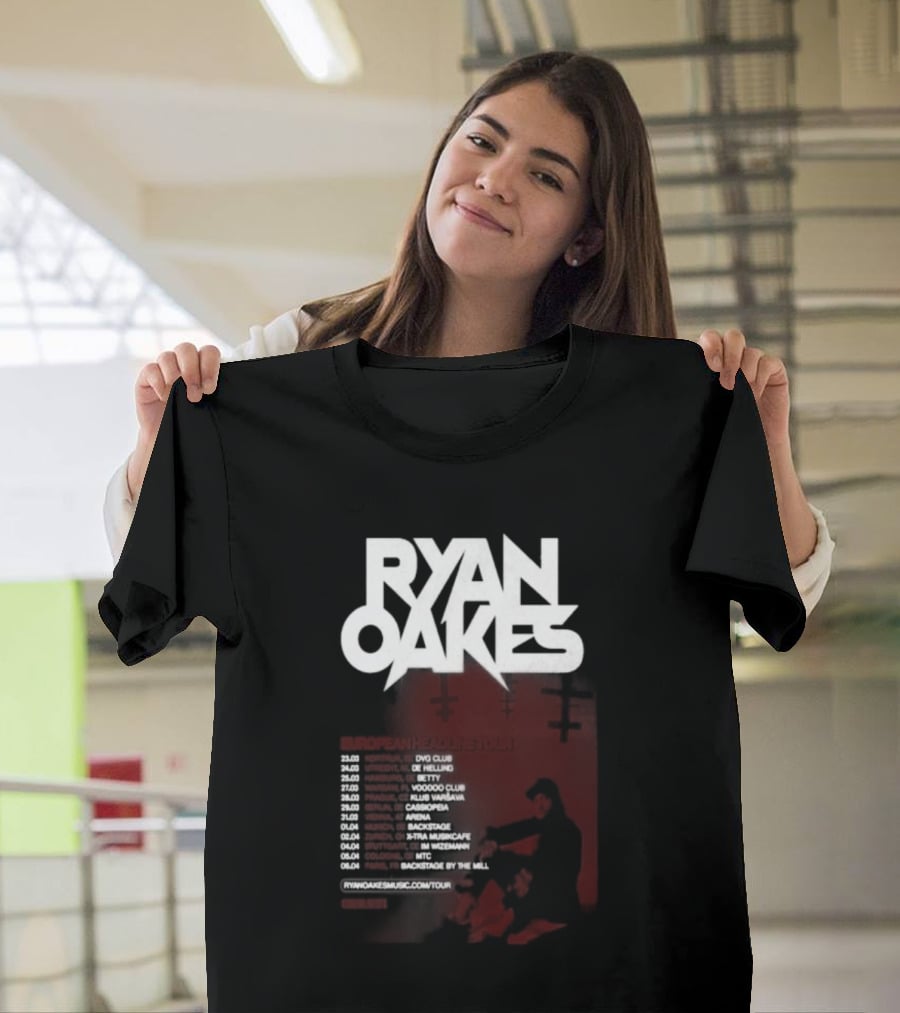 Ryan Oakes European Headline Tour 2026 Locations And Dates T-Shirt