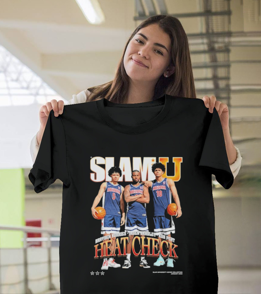 Arizona Wildcats Slam U Heat Check Brayden Burries Jaden Bradley Koa Peat T-Shirt