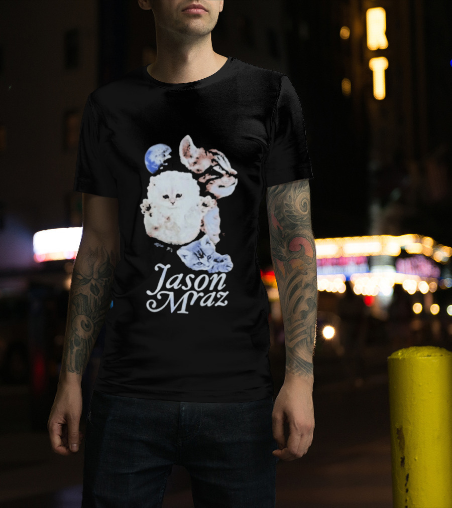 Jason Mraz Cute White Cat T-Shirt