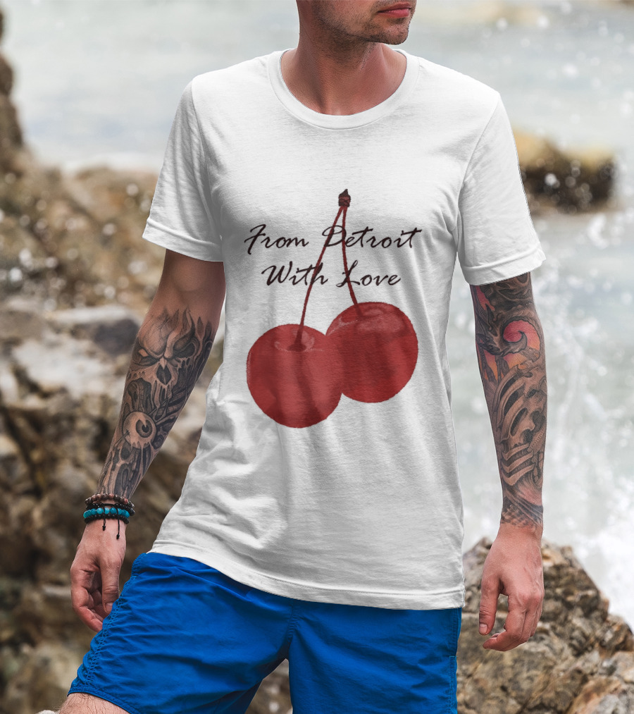 Detroit Lions From Detroit With Love Cherries T-Shirt