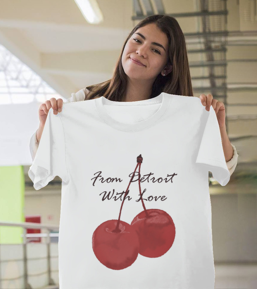 Detroit Lions From Detroit With Love Cherries T-Shirt