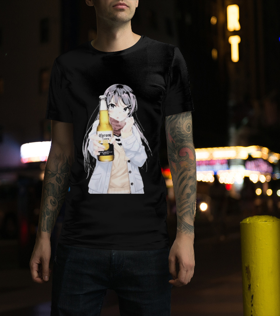 Corona Extra Anime Waifu Rabbit Beer Fusion T-Shirt