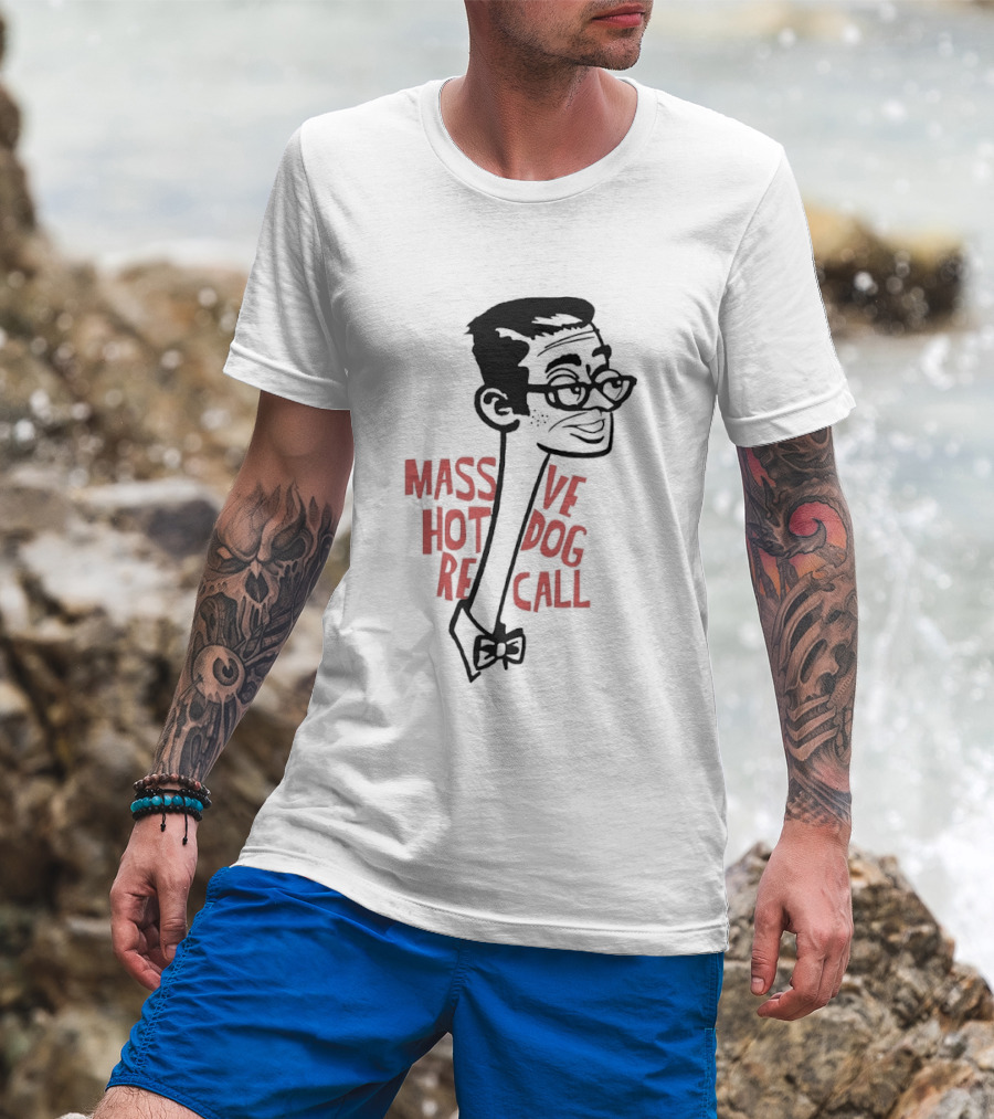 Massive Hot Dog Recall Bowtie Character Sketch T-Shirt