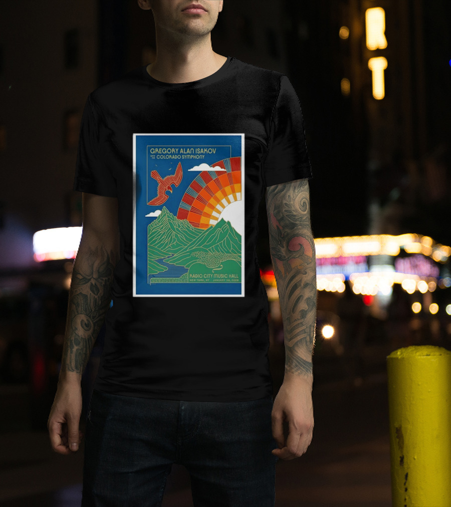 Gregory Alan Isakov With The Colorado Symphony New York Radio City Music Hall January 30 2026 T-Shirt