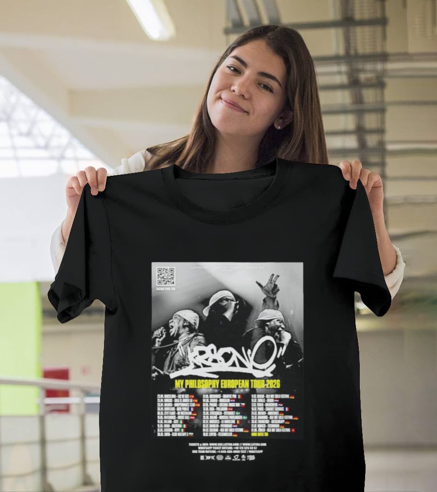 KRS One My Philosophy European Tour 2026 Dates And Locations T-Shirt