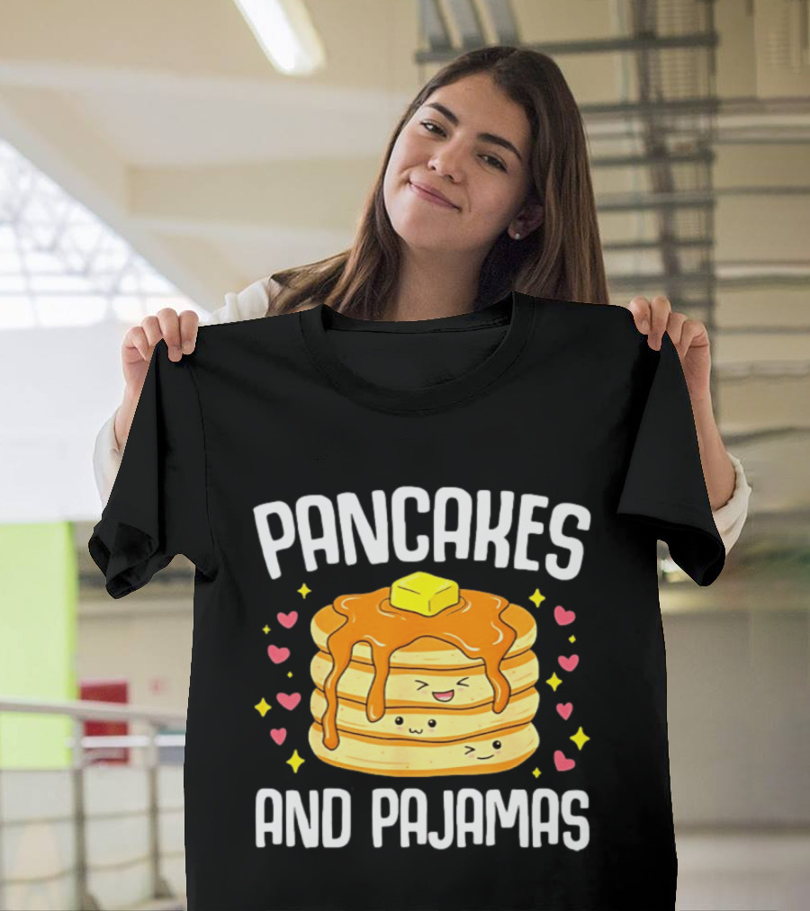 Pancakes And Pajamas Kawaii Cute Pancake Lover Toddler T-Shirt