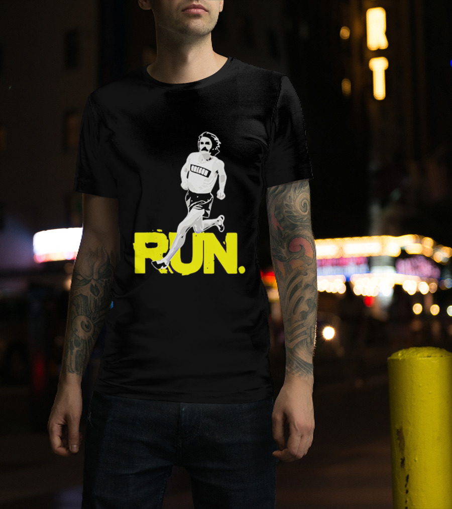 Steve Prefontaine Run Iconic Yellow T-Shirt
