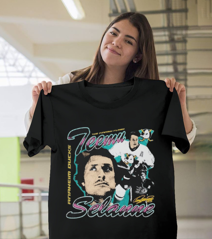 Teemu Selanne The Finnish Flash Anaheim Ducks T-Shirt