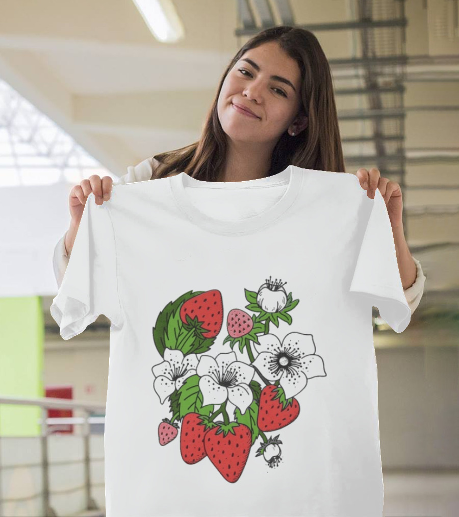 Big Bud Press Strawbaby Anniversary Strawberry Botanical T-Shirt