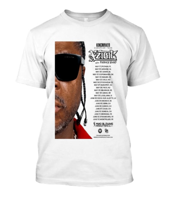 XZIBIT EU Tour 2026 Event Details Featuring Live Performances T-Shirt