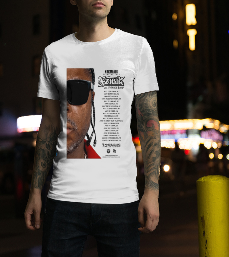 XZIBIT EU Tour 2026 Event Details Featuring Live Performances T-Shirt