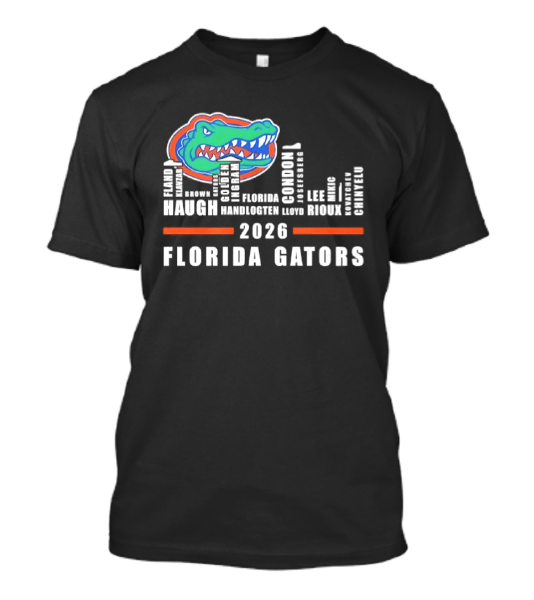 Florida Gators 2026 Player Names And City Skyline T-Shirt