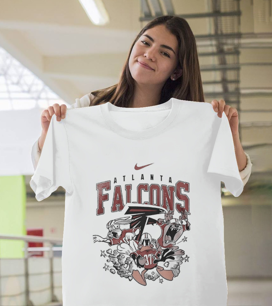 Nike Atlanta Falcons Looney Tunes Collaboration With Taz And Bugs Bunny T-Shirt