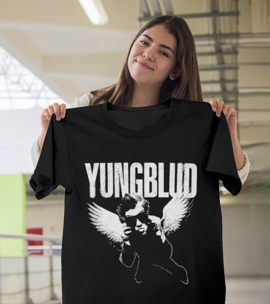 Yungblud Angel Wings Monochrome T-Shirt
