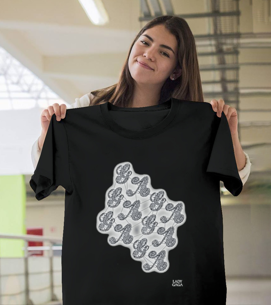 Lady Gaga Lace Gaga Artistic Monogram T-Shirt