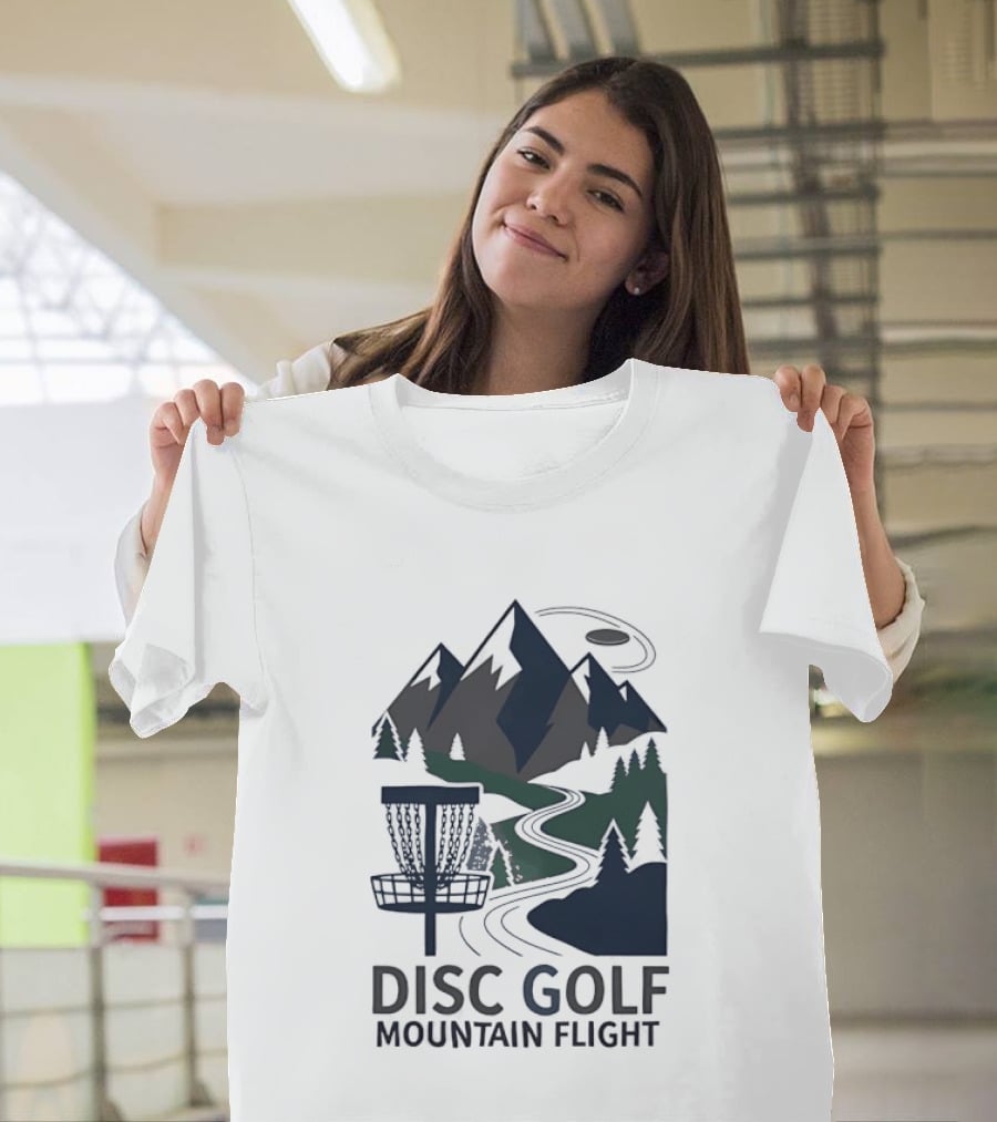 Disc Golf Mountain Flight Adventure Scenic Course T-Shirt