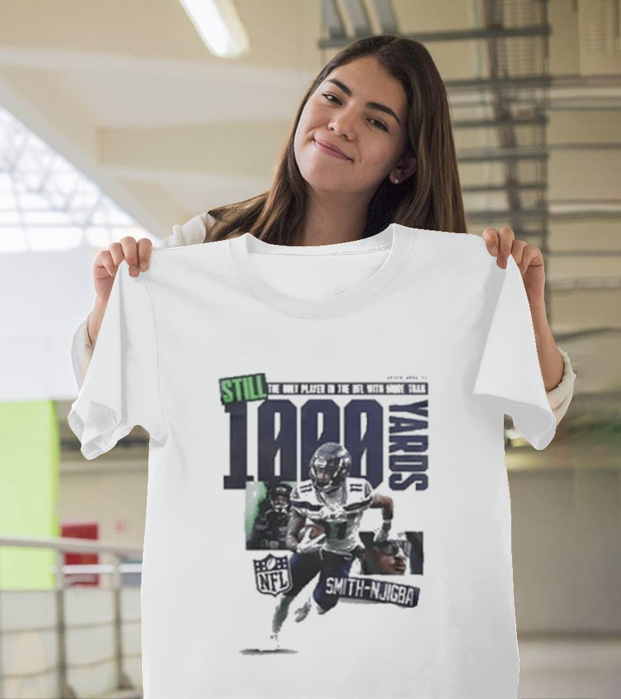 Jaxon Smith Njigba 1000 Yards Leading Receiver Seattle Seahawks T-Shirt