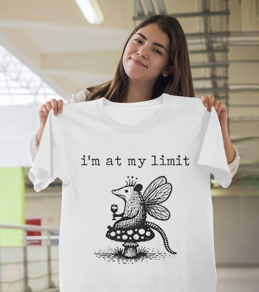 I'm At My Limit Opossum X Butterfly Crown Teacup T-Shirt