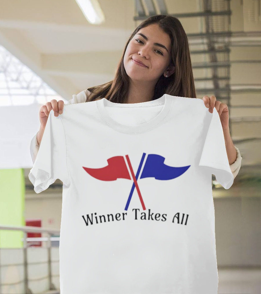 Winner Takes All Red And Blue Flags T-Shirt