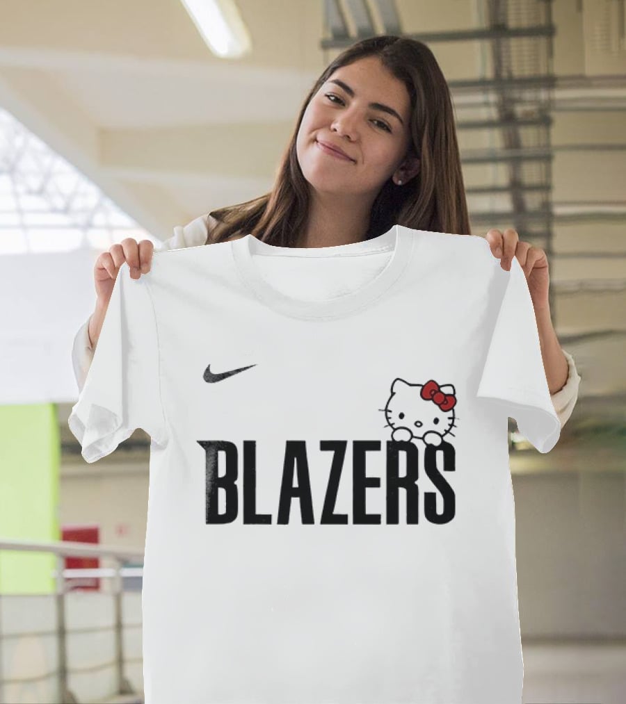 Nike Portland Trail Blazers Hello Kitty Collaboration T-Shirt