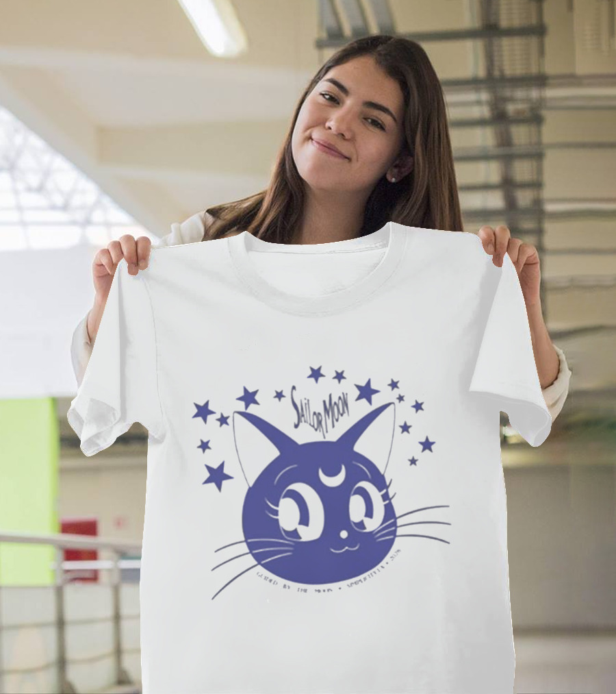 Sailor Moon Luna Guidance Of The Moon Anime Cat Stars T-Shirt